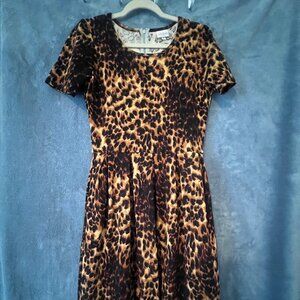 "Flirty" LuLaRoe Amelia Leopard Print Dress - Medium